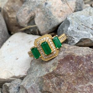 Emerald in Gold Ring