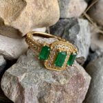 Emerald in Gold Ring