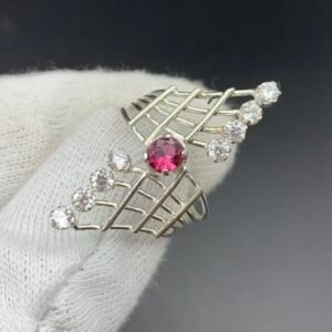 Handmade Silver Pink Tourmaline Ring
