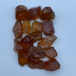 Orange Hessonite Garnet Rough Parcel 21.4 g — Natural Lot, 0.5 to 2.3 g per Stone