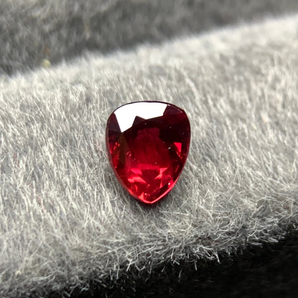 Ruby pear cut loose gemstone